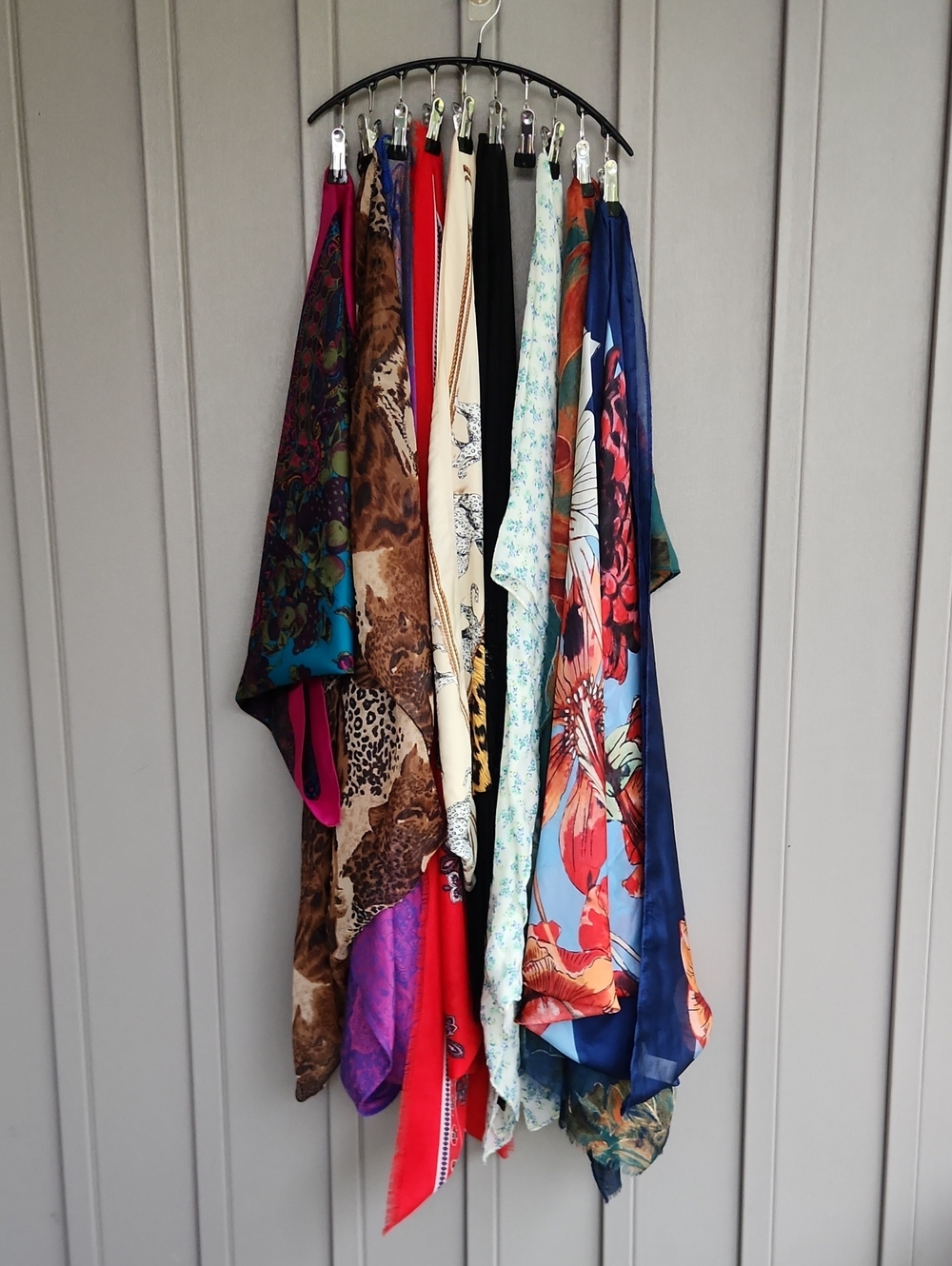 9 Mixed Patterned Scarves Bundle - Floral, Animal & Bright Prints